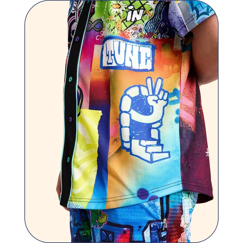 GRiZ - “Stay In Tune” Button Up Team Baseball Jersey Size Small (S) EDM & Rave